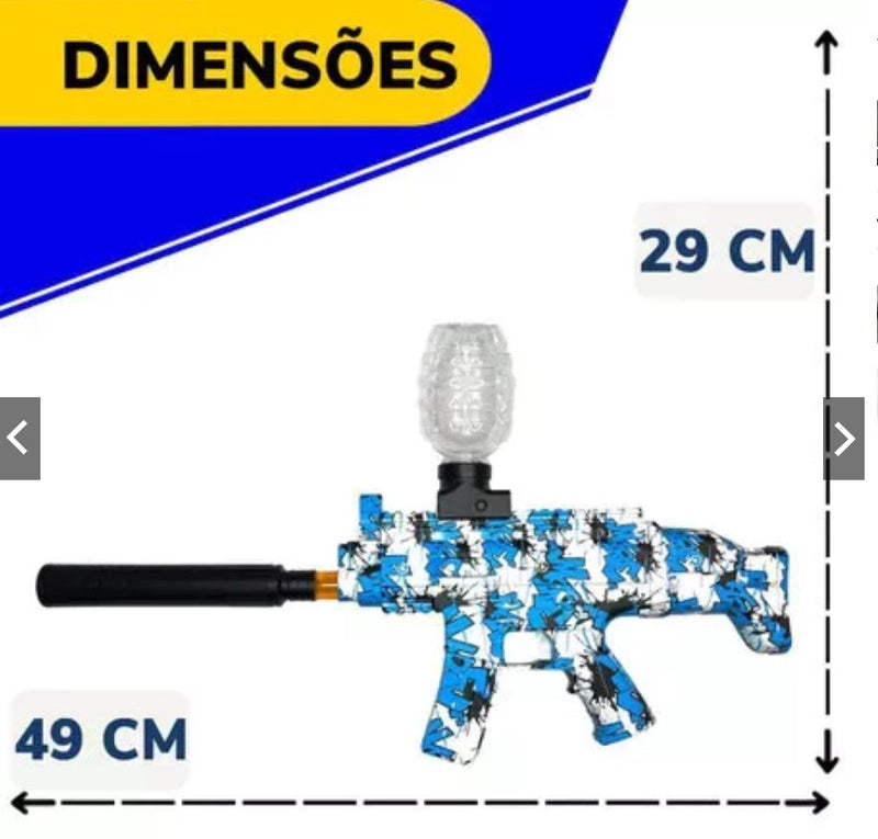 Arma Metralhadora Bolinhas De Gel Elétrica